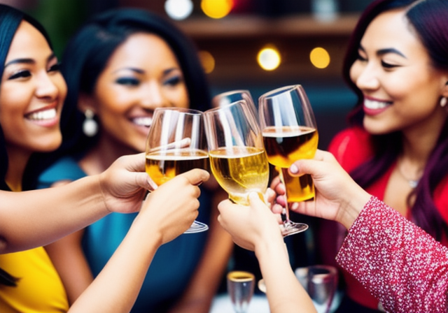 Group of people toasting with glasses