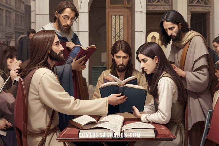 jesus-pessoas-lendo-a-biblia-contos-sagrados-historia-da-biblia-frases-narrativas