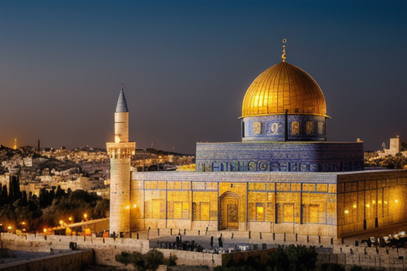 Jerusalem with a golden glow