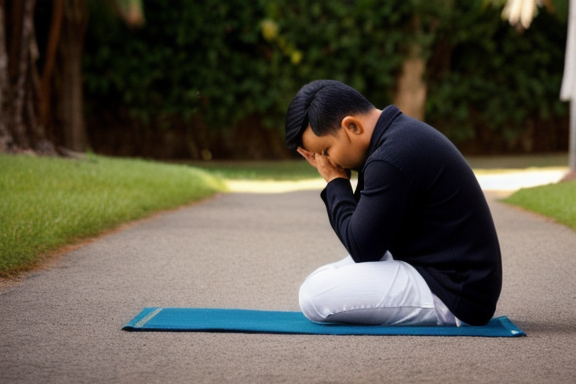 A person praying, seeking guidance from God