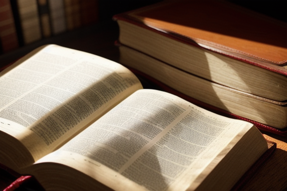 Open Bible with light rays