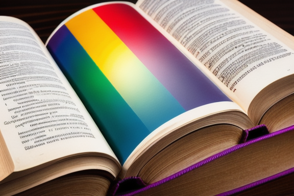 Bible and rainbow