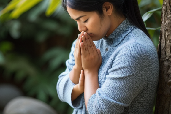 Image of a person praying