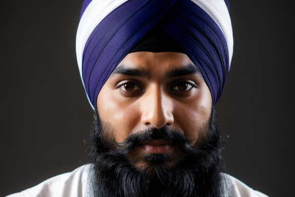 Sikh man with long beard and turban