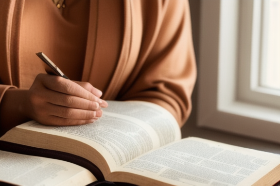 Person holding a Bible